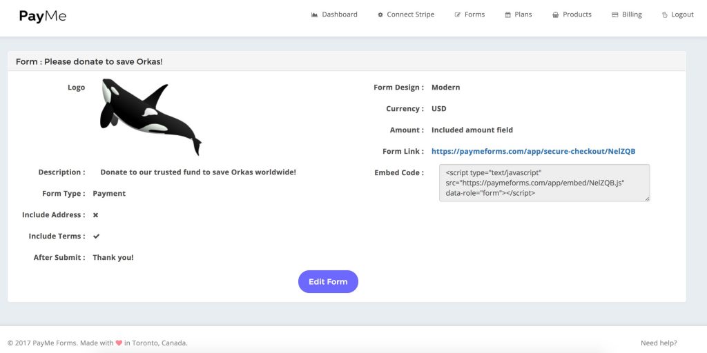 How to create pay what you want stripe payment form