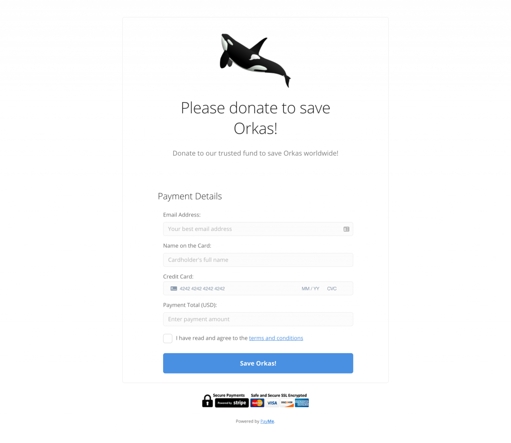 Pay What You Want Stripe Payment Form